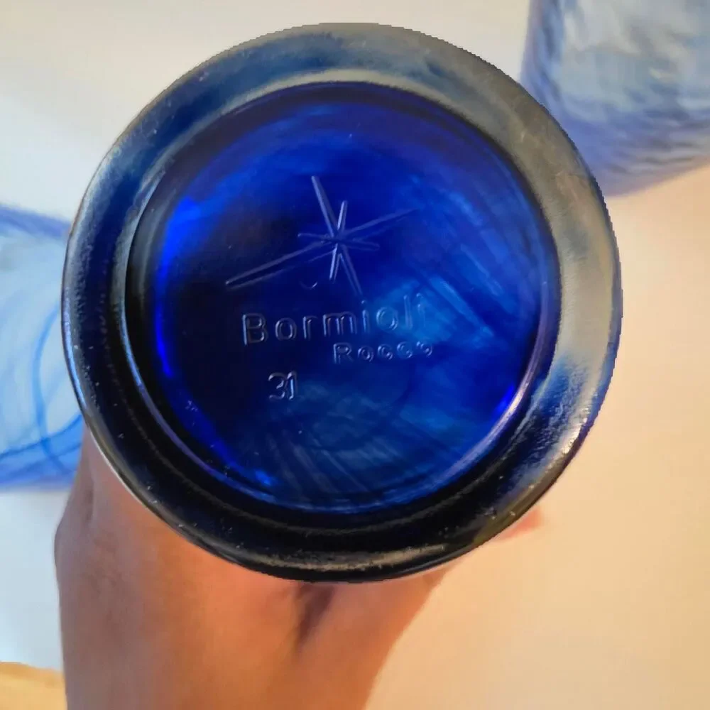 Bormrioli-rocco Murano Cobalt Blue Swirl Glass Italian